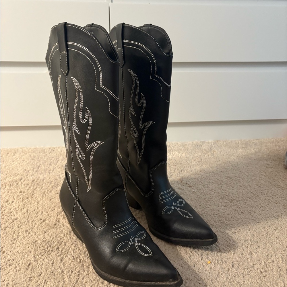 Black Western Cowboy Boots